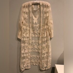 Cato Cream Lace Overlay